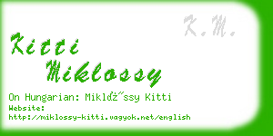kitti miklossy business card